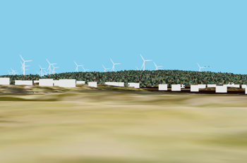3D-mallinnettu tuulipuisto