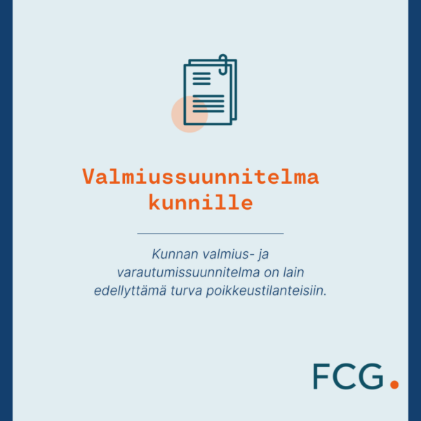 Valmiussuunnitelma kunnille
