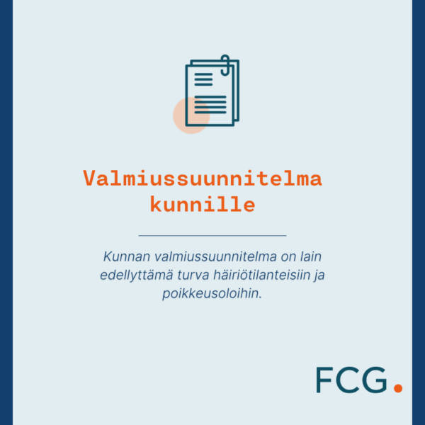 Valmiussuunnitelma kunnille