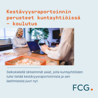 Kestävyysraportoinnin perusteet kuntayhtiöissä koulutus tuotekuva